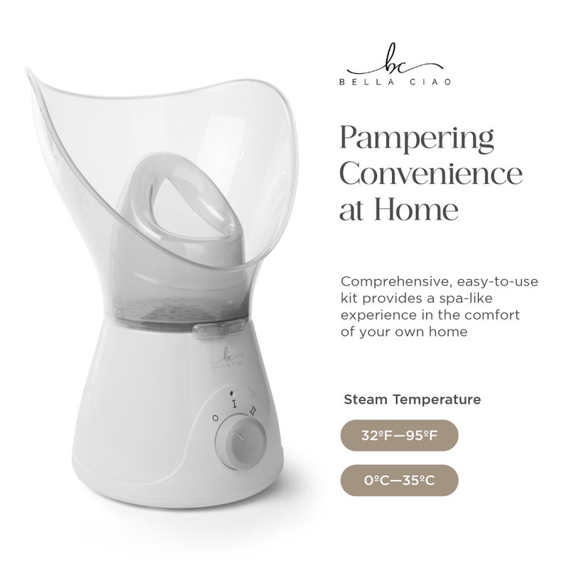 Bella Ciao 11-Piece Facial Steamer Set â€“ Portable Face Steamer for Deep Cleaning, Hydration & Pore Care â€“ Skincare Beauty Tool Kit for Women & Teens â€“ Spa Gift for Home, Travel & Self-Care Routine - Image 4