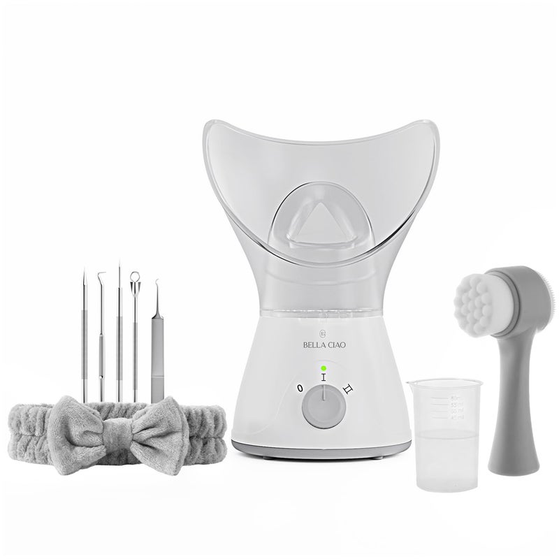 Bella Ciao 11-Piece Facial Steamer Set â€“ Portable Face Steamer for Deep Cleaning, Hydration & Pore Care â€“ Skincare Beauty Tool Kit for Women & Teens â€“ Spa Gift for Home, Travel & Self-Care Routine - Image 1