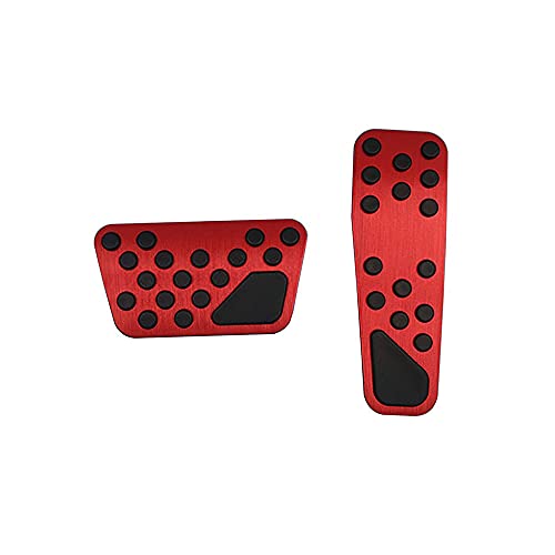 Keptrim for Charger Challenger Chrysler Stainless Accelerator Gas Brake Pedal Pad Kit for 2009-2019 Dodge Challenger Charger Chrysler300, Red 2pcs - Image 2