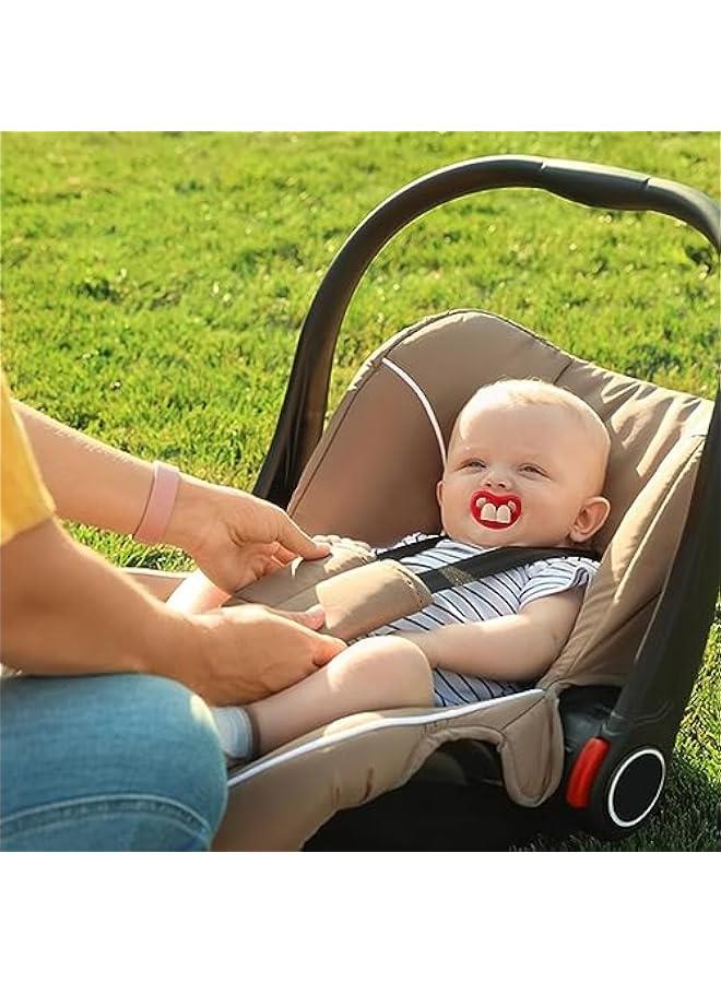 Funny Baby Pacifiers,Funny Mustache Pacifiers 0-18 Months for Boys and Girls, Lips and Vampire Pacifiers BPA Free - Image 2
