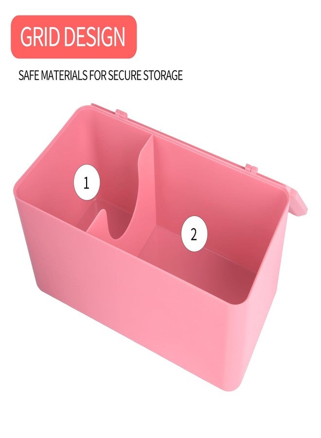 ChengFu Pad and Tampon Organizer for Bathroom,Sanitary Napkin Holder, Pad and Tampon Organizer for Period, Sanitary Napkin Storage Container, Light Pink - Image 2