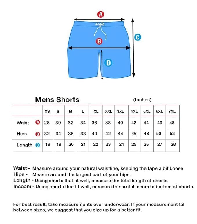 hotfits Men Casual Cotton All Season Soft Feel Fabric Printed Regular Workout Shorts, Elastic Waist Running Shorts with 2 Side Pockets - Pack of 3 - XL, Assorted - Image 4