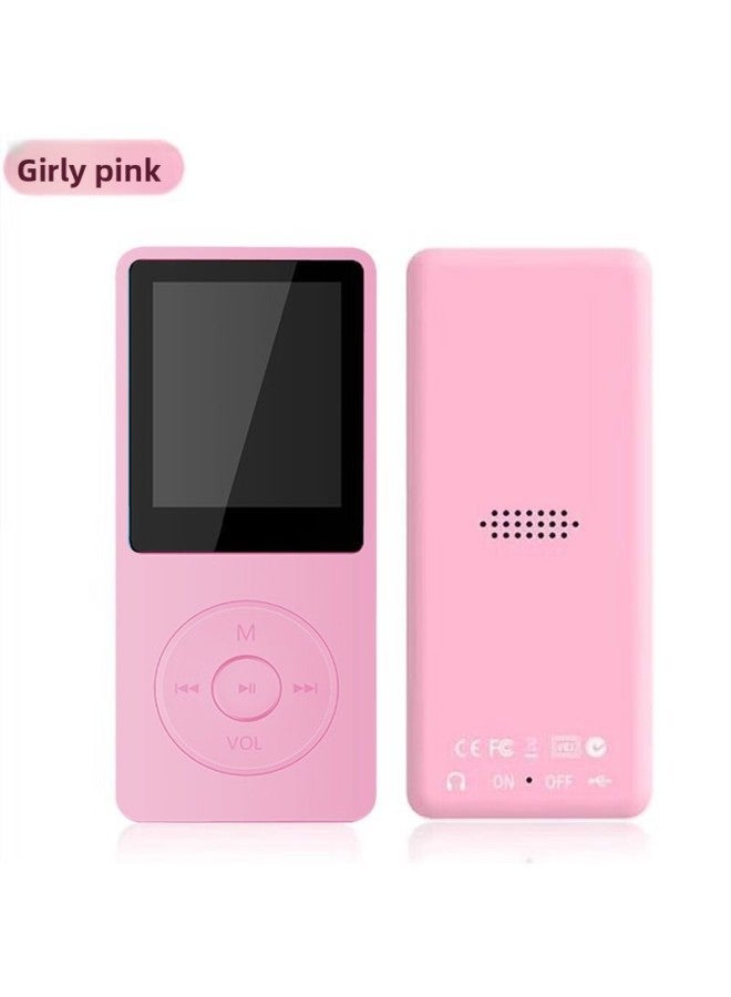 MP3 Player - Bluetooth MP3 Player for Students - Pink without bluetooth, 16g memory/mp4 function + wired earphone - Portable Music Player, English Learning Dictionary, Walkman, Wireless Study, Mp4 Support, Exam Listening - Image 1