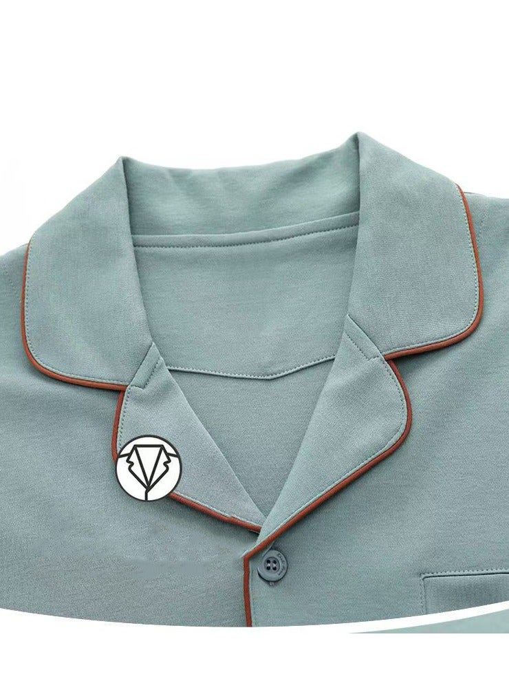 Men's Pajama Set, Cotton Long Sleeve Two-Piece Casual Pajamas  - Image 2
