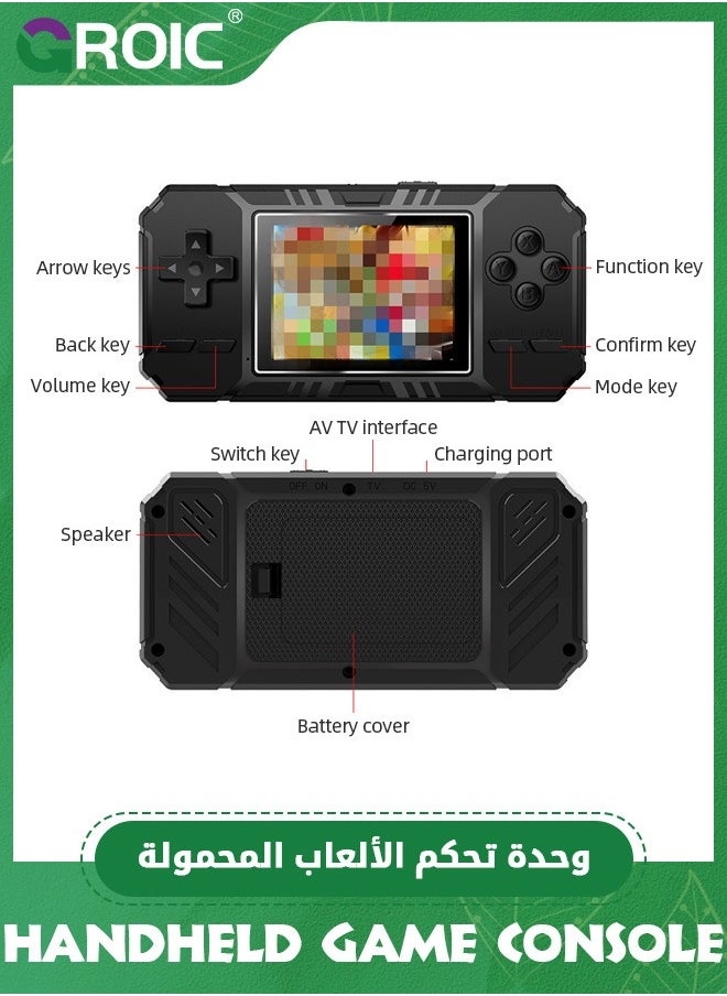 GROIC - Mini S8 Retro Handheld Game Console with Remote, 3.0 inch Screen 8 Bit Classic Game Built-in 520 Nostalgia Games Like Mario, Super Mario, Contra Etc for Kids - Image 1