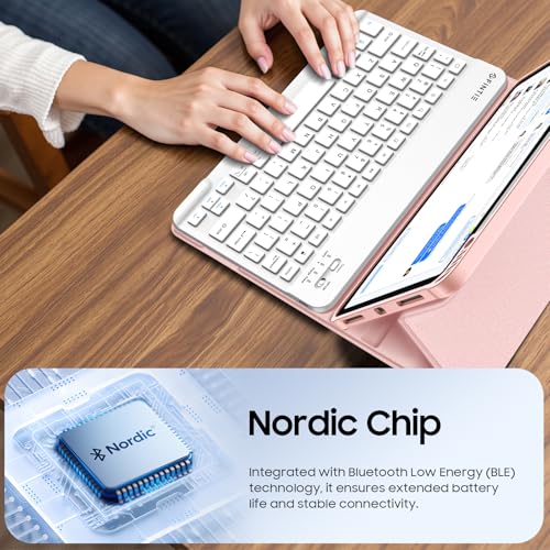 FINTIE Keyboard Case for iPad Air 11-inch M3 (2025) / M2 (2024), iPad Air 5th (2022) / 4th Generation 10.9 Inch - Soft TPU Cover w/Magnetically Detachable Bluetooth Keyboard, Rose Gold - Image 4