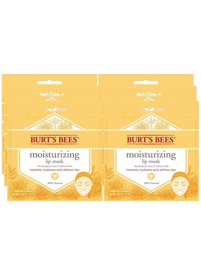 Burt's Bees أقنعة الشفاه، عناية فائقة بالشفاه للنساء، لترطيب طوال اليوم، 100% طبيعي، للاستخدام الفردي (6 قطع) - Image 1