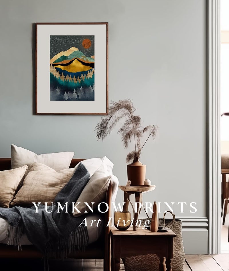 YUMKNOW Boho Mountain Wall Decor - Unframed 12x16 - Image 3