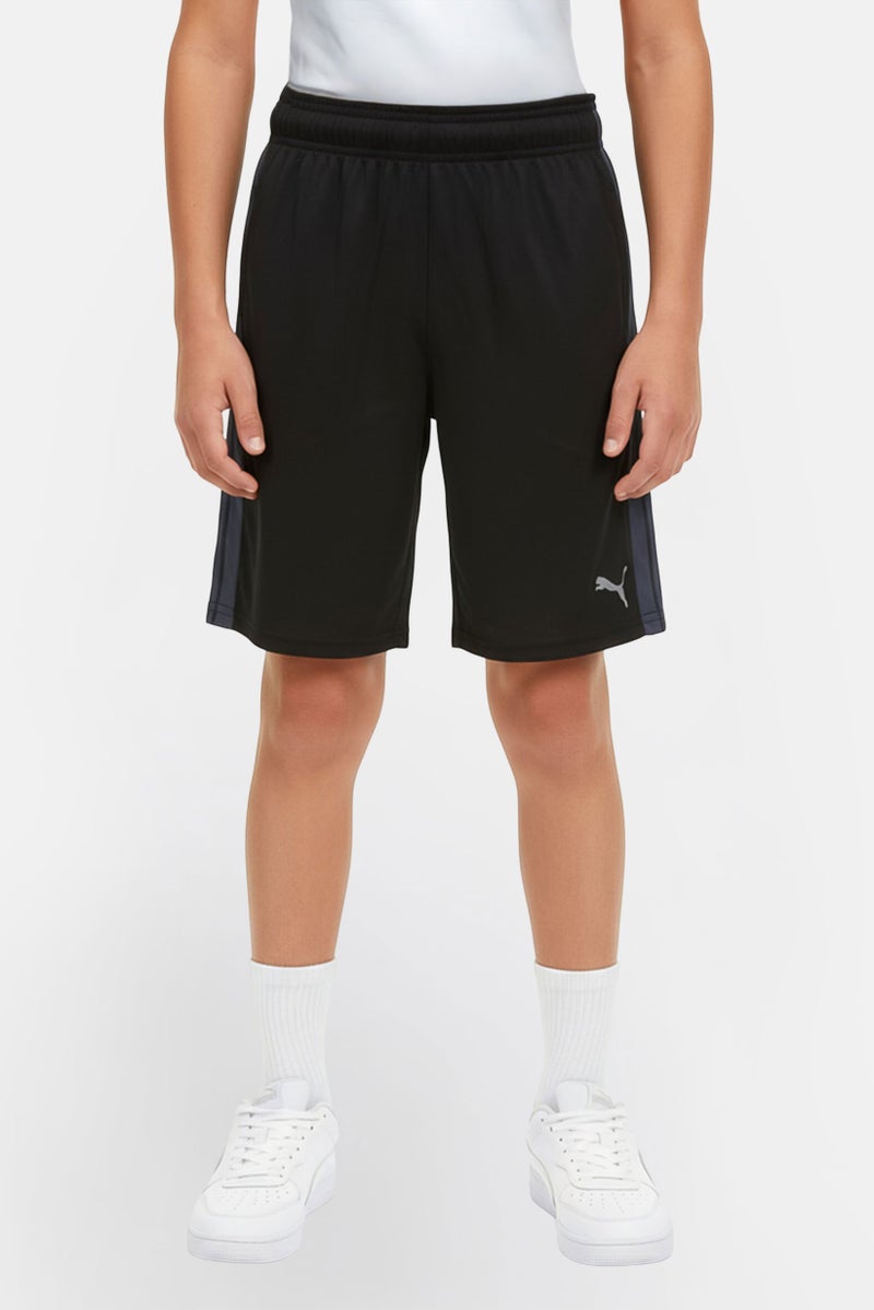 PUMA سراويل رياضية للأطفال الأولاد مناسبة للأنشطة الخارجية، سوداء - Image 1