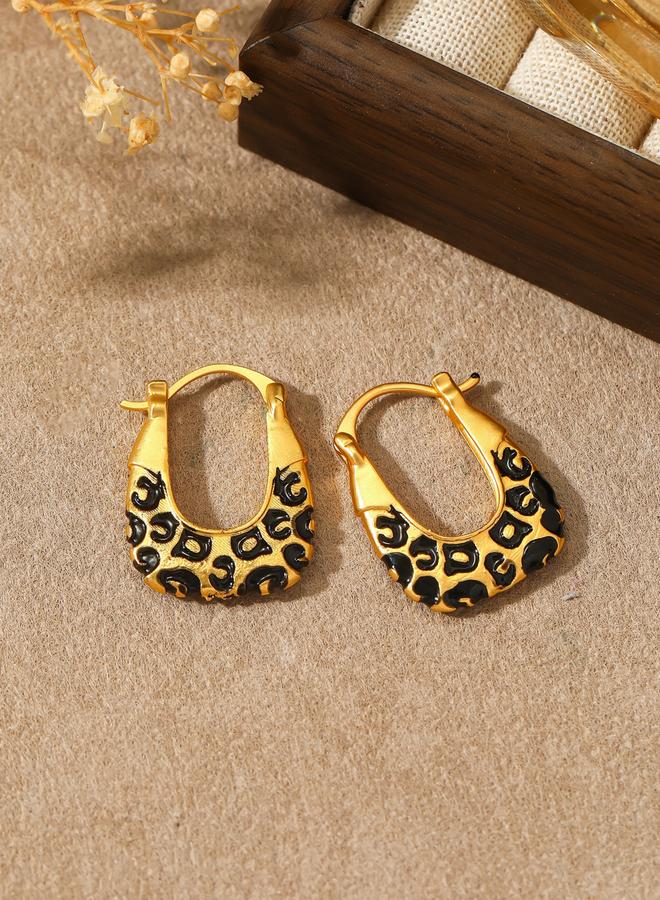 تايك تو أقراط بطبعة جلد النمر - Image 4