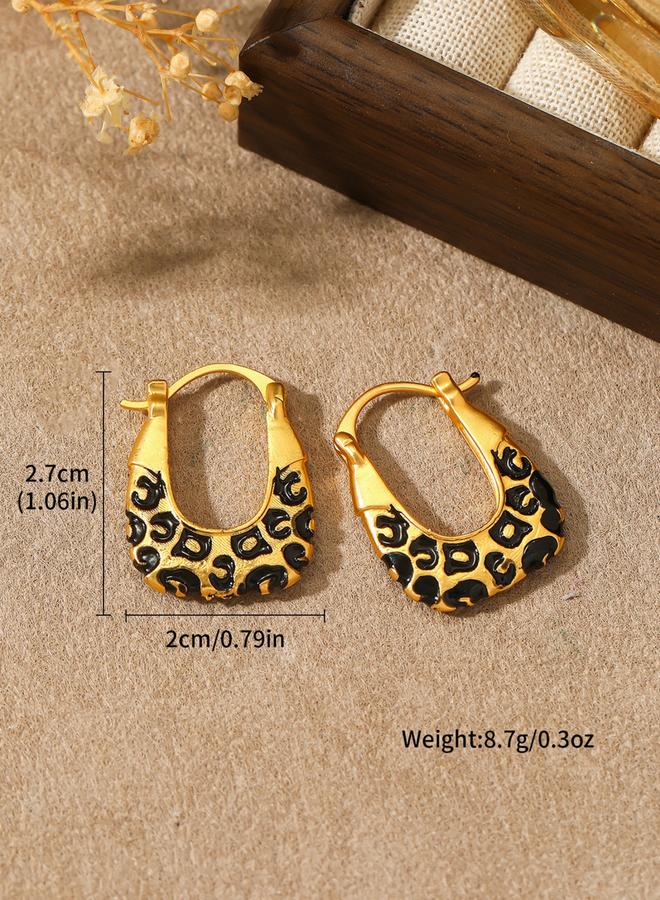 تايك تو أقراط بطبعة جلد النمر - Image 2