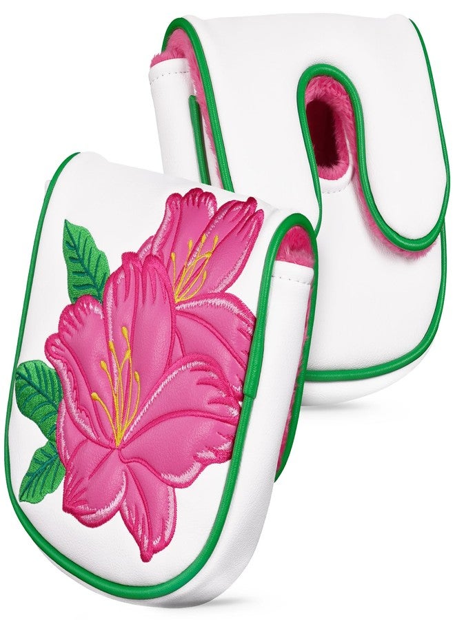 LZFAN Golf DF3 Mallet Putter Cover Golf Club Head Cover Golf Head Cover Driver Flower Embroidery - Image 1