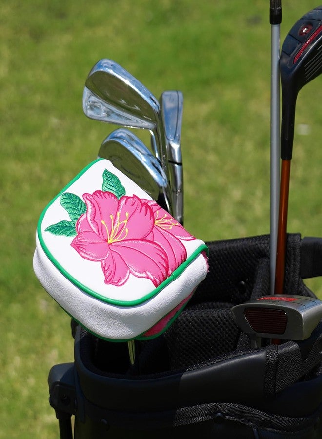LZFAN Golf DF3 Mallet Putter Cover Golf Club Head Cover Golf Head Cover Driver Flower Embroidery - Image 4