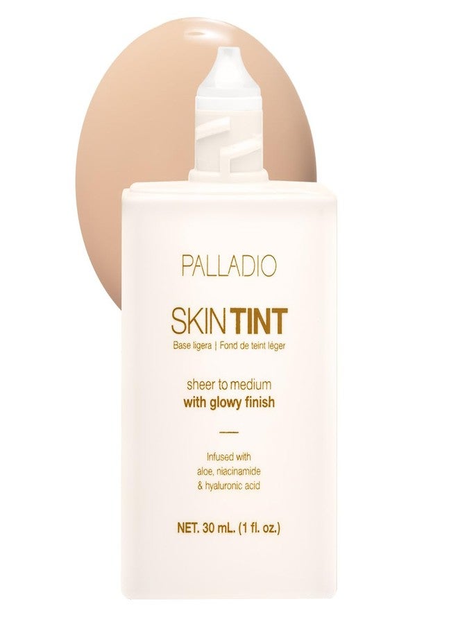 Palladio Skin Tint with Aloe, Niacinamide and Hyaluronic Acid, Sheer to Medium Coverage, Glowy Finish, Brightening and Blurring Lightweight Foundation Makeup (Light Ivory) - Image 1