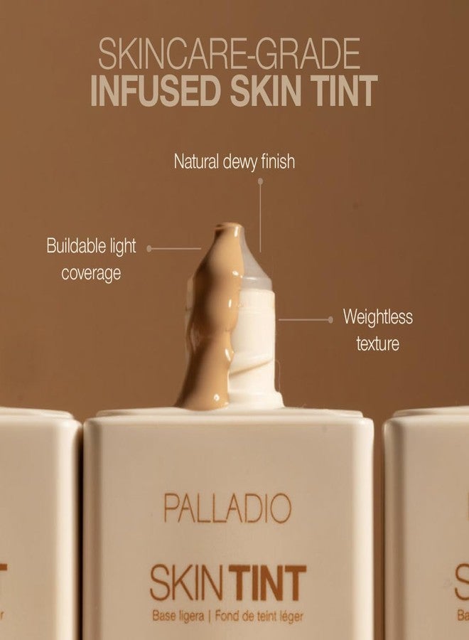 Palladio Skin Tint with Aloe, Niacinamide and Hyaluronic Acid, Sheer to Medium Coverage, Glowy Finish, Brightening and Blurring Lightweight Foundation Makeup (Light Ivory) - Image 2