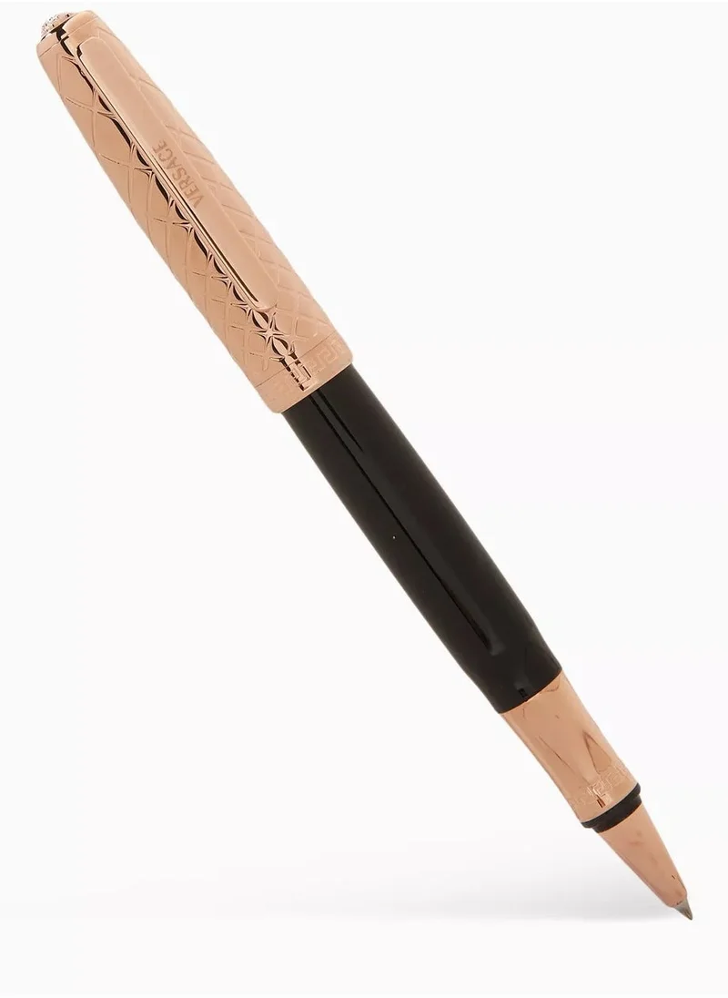 فيرزاتشي Versace Roller Pen Honos Rose Gold Stainless Steel And Black