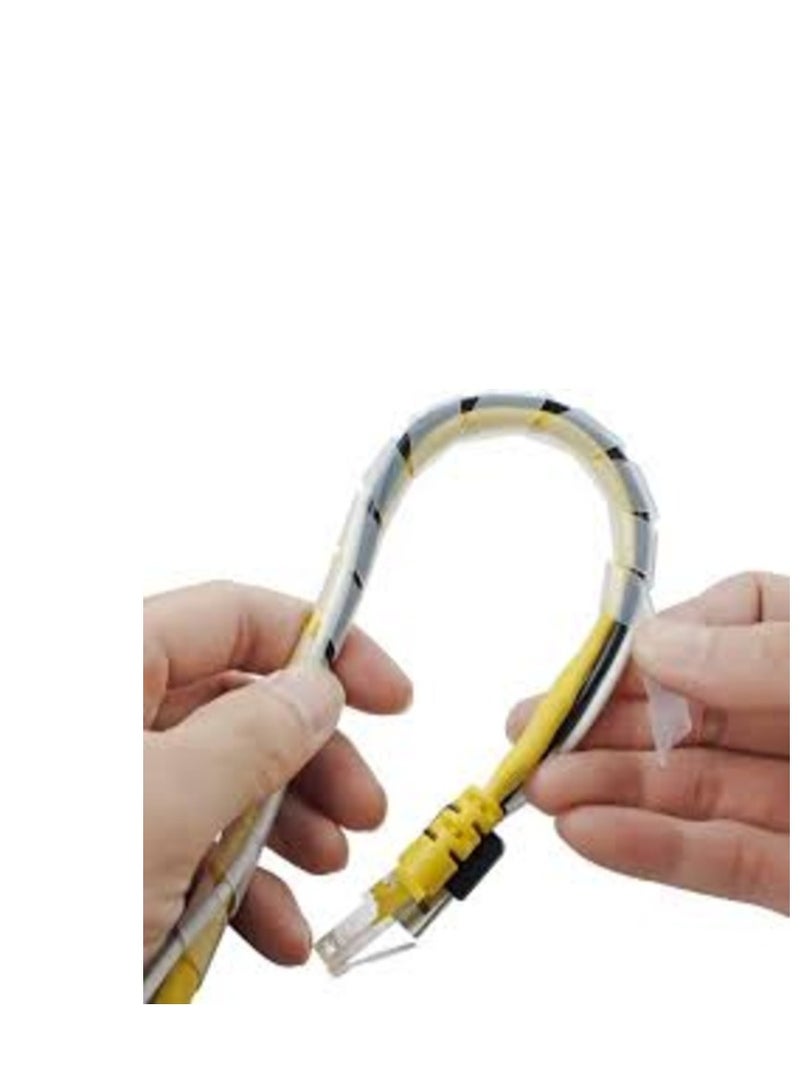 KNP KNP White Spiral Cable Wrap 24 MM is a versatile and durable solution designed to organize and protect electrical cables wires and hoses in various environments.  - Image 3