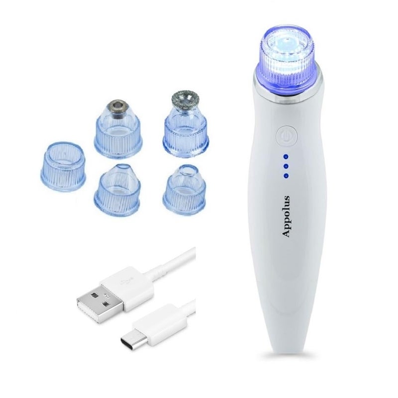 Appolus 3-in-1 Diamond Microdermabrasion Machine - Vacuum & Light Therapy Tool - Anti-Aging Device for Face & Neck - Skin Tightening - Wrinkle Reducing - Jawline Definition - Image 1