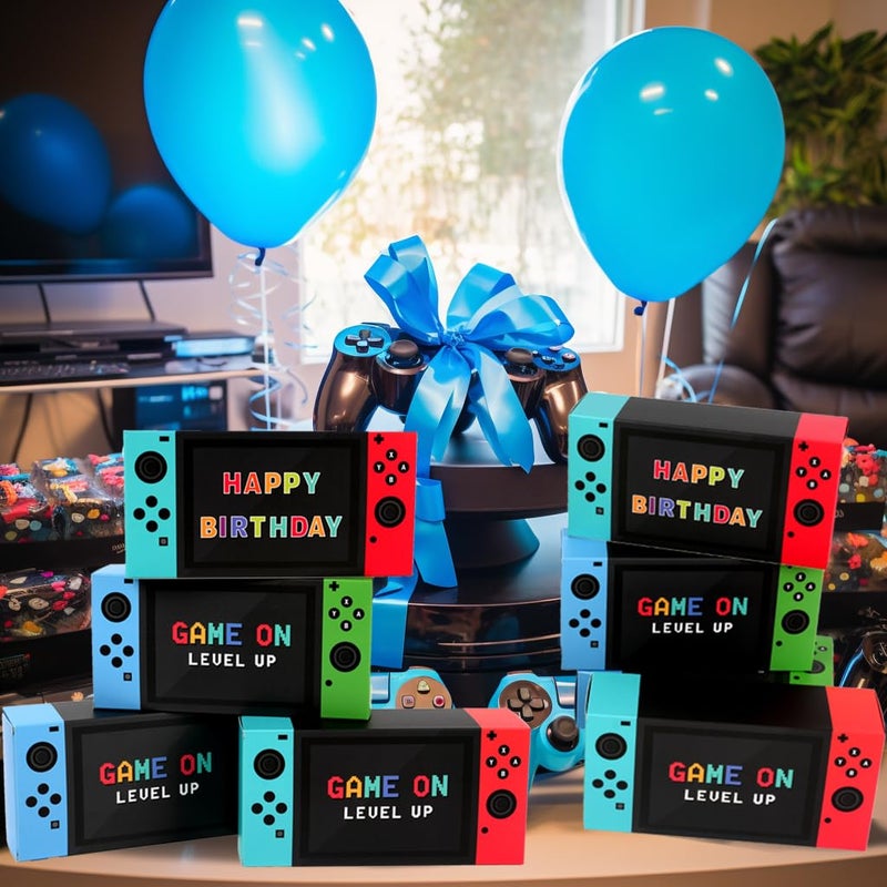 JOARHONAL Video Game Party Favor Boxes - 12 PCS Game On Theme Gifts Boxes for Boys Kids Video Game Birthday Party Supplies Goodie Candy Bags Gamer Party Decorations - Image 4