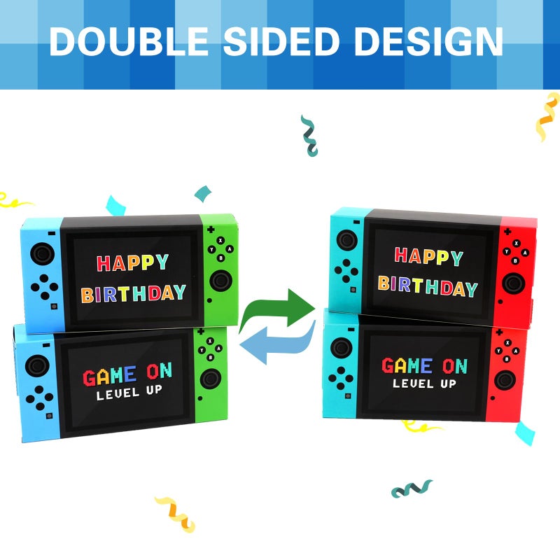 JOARHONAL Video Game Party Favor Boxes - 12 PCS Game On Theme Gifts Boxes for Boys Kids Video Game Birthday Party Supplies Goodie Candy Bags Gamer Party Decorations - Image 5
