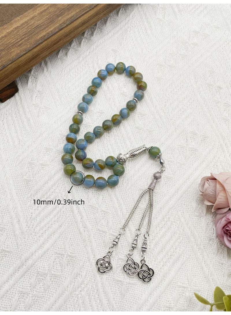 33 سبحة صلاة من اليشم الطبيعي تسبيح/ 10 مم - Image 3