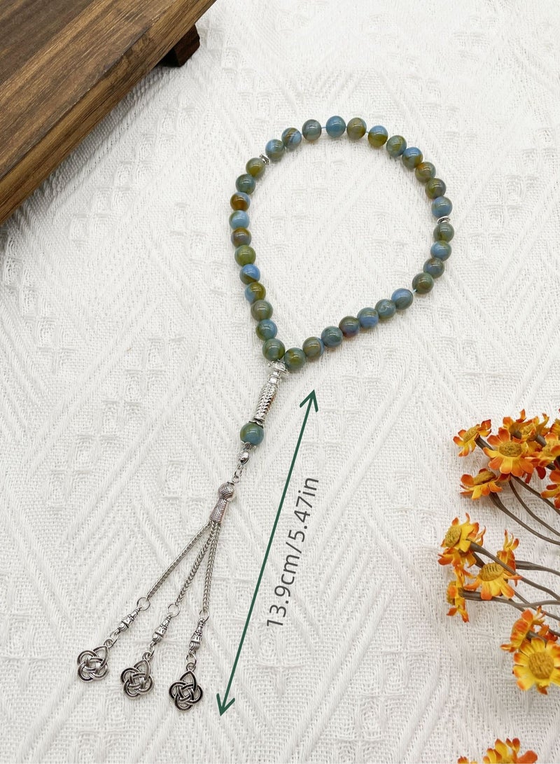 33 سبحة صلاة من اليشم الطبيعي تسبيح/ 10 مم - Image 1