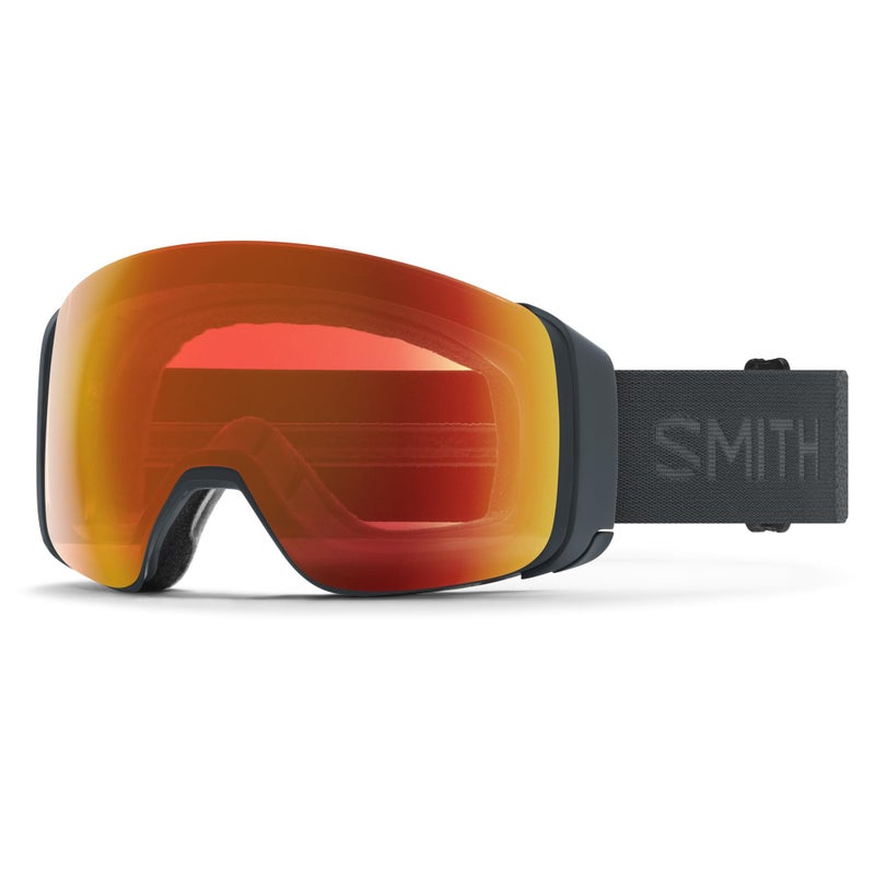 SMITH 4D MAG Goggles with ChromaPop Lens Performance Snowsports Goggles with Easy Lens Change Technology for Skiing Snowboarding for Men Women Slate Everyday Red Mirror