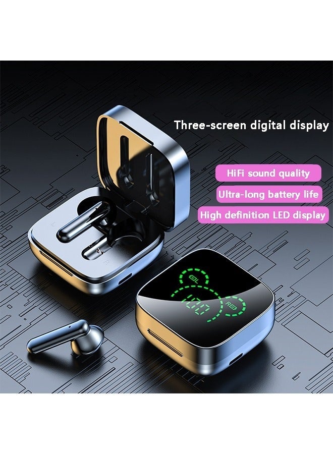 كيلا سماعات أذن لاسلكية بتقنية البلوتوث، سماعات أذن مزودة بخاصية إلغاء الضوضاء النشطة، حافظة شحن LED K60 سماعات أذن لاسلكية حقيقية بتقنية البلوتوث 5.3 مع تعزيز الجهير مع ميكروفون مدمج لأجهزة iPhone وAndroid وWindows وiOS - Image 5