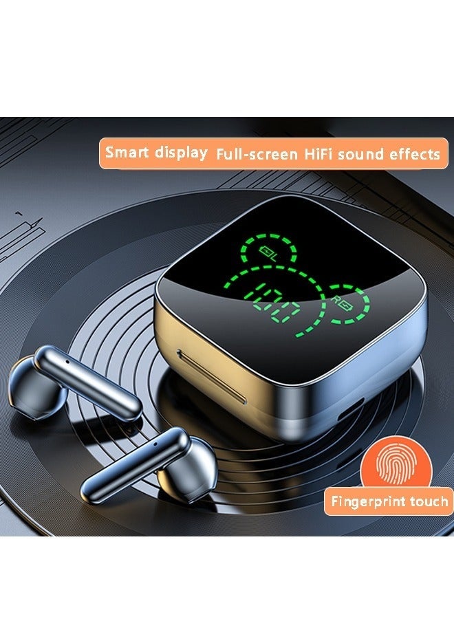 كيلا سماعات أذن لاسلكية بتقنية البلوتوث، سماعات أذن مزودة بخاصية إلغاء الضوضاء النشطة، حافظة شحن LED K60 سماعات أذن لاسلكية حقيقية بتقنية البلوتوث 5.3 مع تعزيز الجهير مع ميكروفون مدمج لأجهزة iPhone وAndroid وWindows وiOS - Image 2