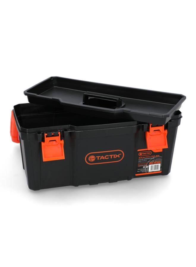 Tactix 40.8cm Plastic Tool Box Orange and Black - Image 4