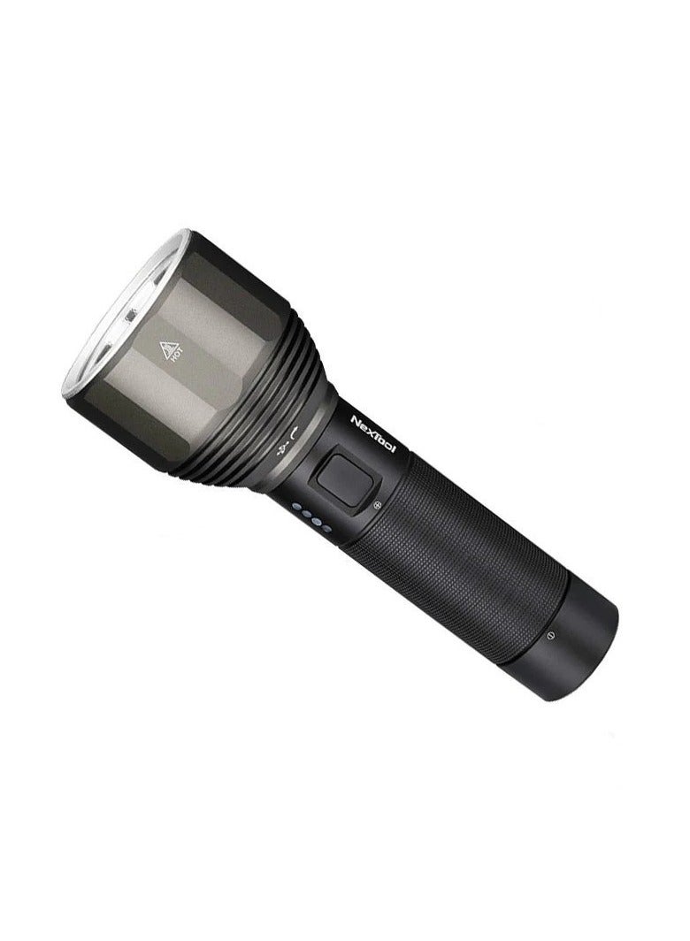 نكستول مصباح يدوي Nextool Mi Youpin Torchlight، مقاوم للماء بمعيار IPX7، مزود بمنفذ شحن Type-C، سطوع يصل إلى 2000 لومن ومدى إضاءة حتى 380 متر، يستخدم LED من نوع XHP50.2، مثالي للتخييم (طرازات NE0126 وNE0134). - Image 1