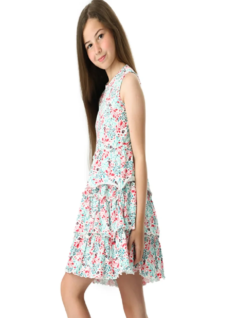 URBASY Floral Ruffle Dress