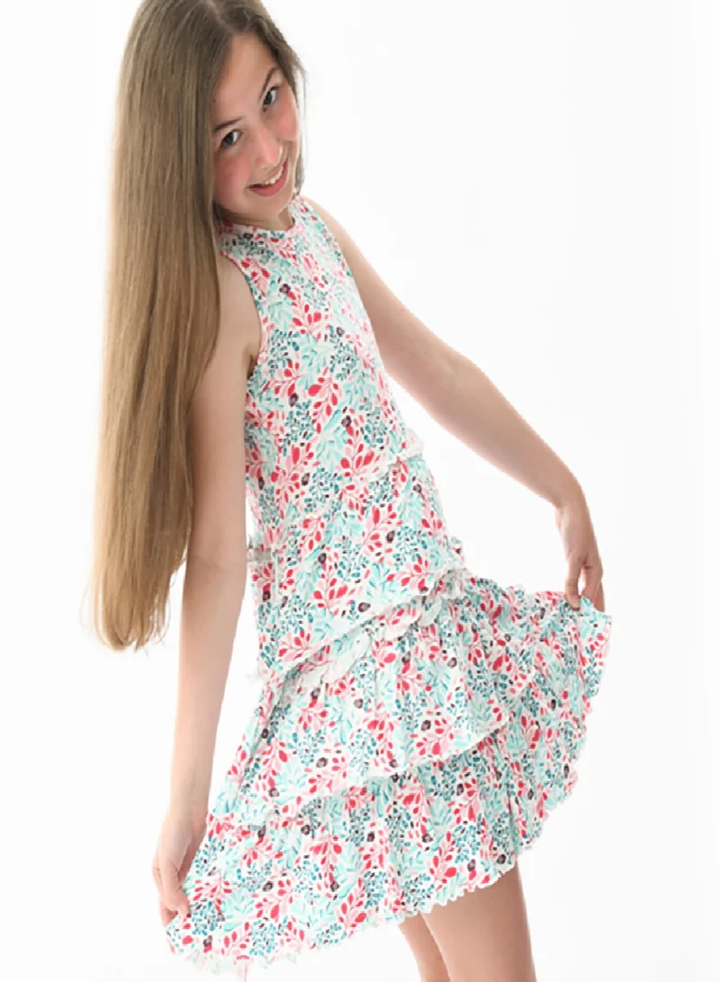 URBASY Floral Ruffle Dress