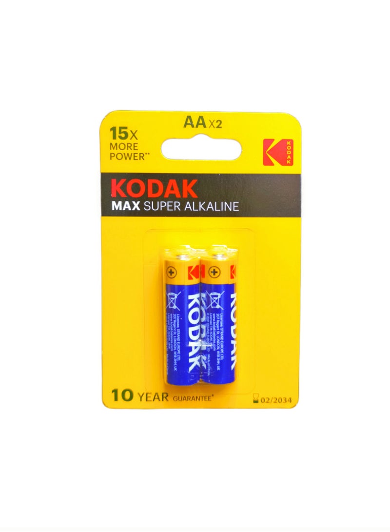 Kodak Kodak Max Super Alkaline AA2 Batteries 
