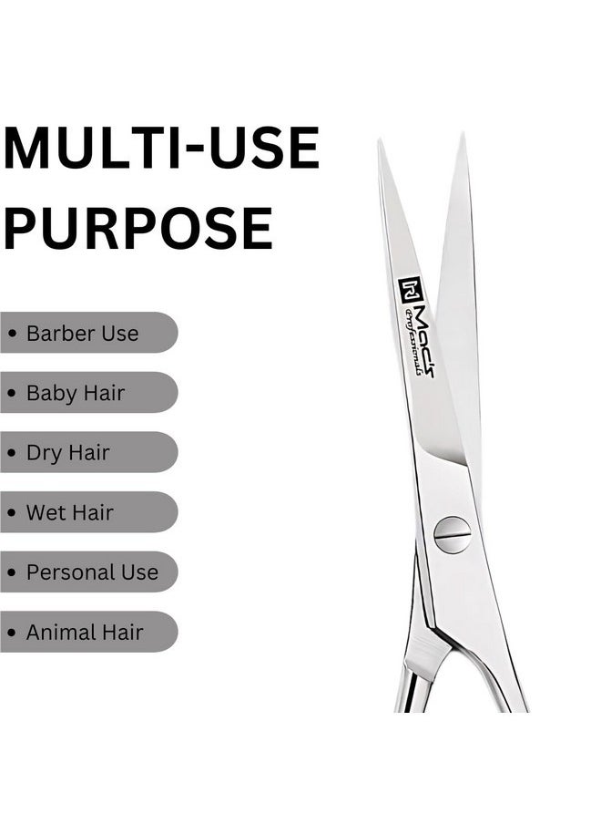 MacRazors Products Macs Hair Cutting Scissors,6.5 Inch Hairdressing Scissor, Premium Stainless Steel Razor with Sharp Edge Blade & Salon Scissors, for Men, Women, Barber, Kids, Adults, Pets,-2003 (6.5")  - Image 2