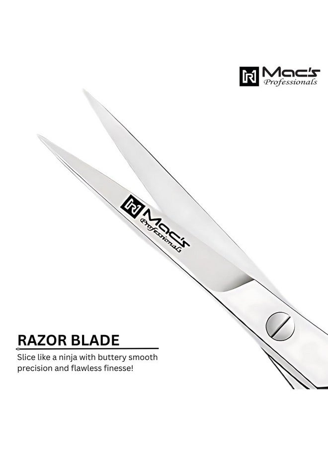 MacRazors Products Macs Hair Cutting Scissors,6.5 Inch Hairdressing Scissor, Premium Stainless Steel Razor with Sharp Edge Blade & Salon Scissors, for Men, Women, Barber, Kids, Adults, Pets,-2003 (6.5")  - Image 4