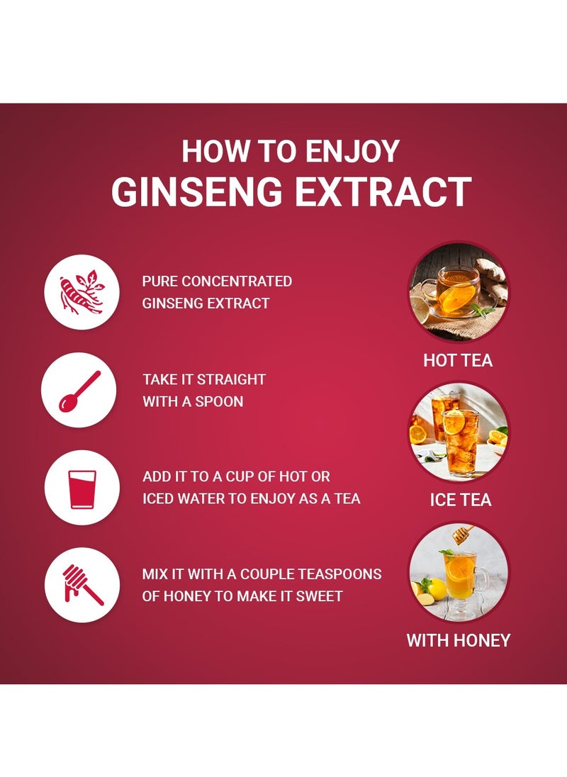 Korean Ginseng of Samjiwon - Korean 100% Pure Red Ginseng Extract Gold, 6 Years Grown , Enhance level of immunity, relieves fatigue , support cardiovascular health, zero sugar , 120g , 1g per serving  1 to 3 times daily. - Image 1