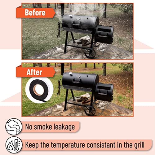 UNCO Smoker Gasket - 15 Ft, 1/2"X1/8", High Temp Grill & BBQ Gasket - Image 4