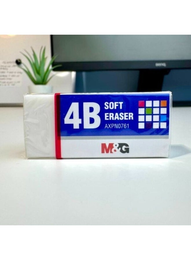 M&G Soft Eraser – Dust-Free, High-Performance Erasers for School, Office, and Home Use ,52*23**11mm,30 PCS - Image 2