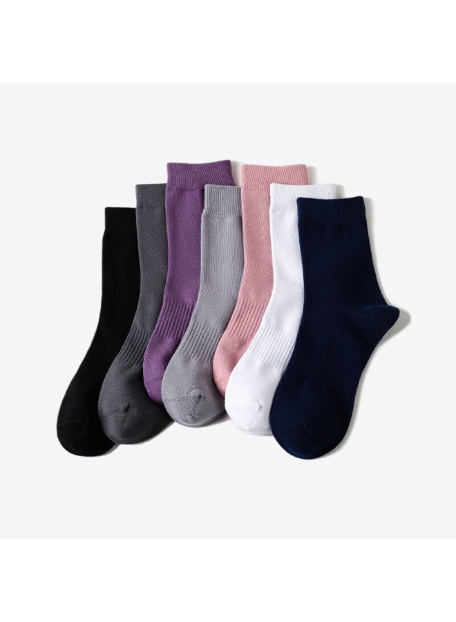 Keep Professional Comprehensive Training Socks For Men And Women, Sports Sweat-wicking Quick-drying Elastic Comfortable Mid-calf Socks, Women's Pink - Image 3