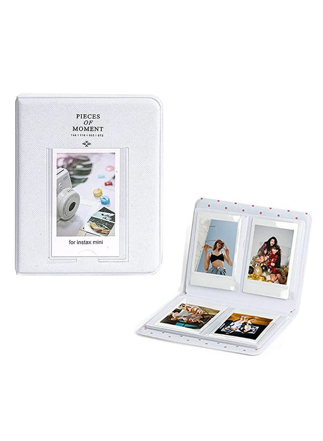 O Ozone 64 Pockets Photo album for with Fujifilm Instax Mini 12 11 9 8+ 8 7s 25 26 50s 70 90/ Instant Printer Film Instant Camera & Name Card- Clay White - Image 3
