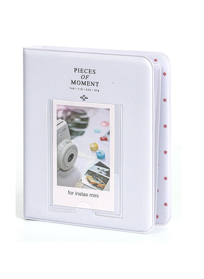 O Ozone 64 Pockets Photo album for with Fujifilm Instax Mini 12 11 9 8+ 8 7s 25 26 50s 70 90/ Instant Printer Film Instant Camera & Name Card- Clay White - Image 2