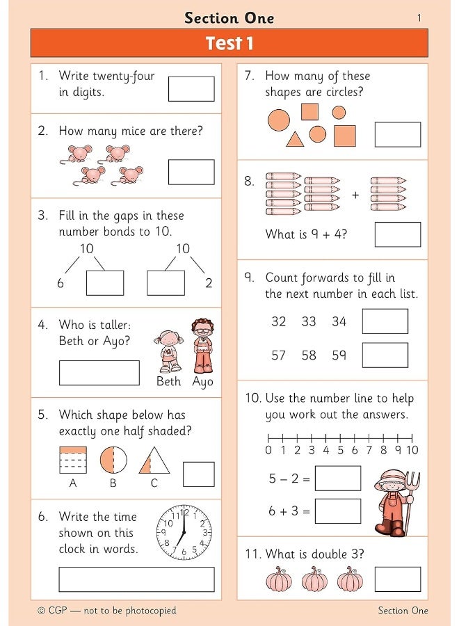 New KS1 Maths Year 1 Mental Arithmetic Targeted Question Book (incl. Online Answers & Audio Tests) - Image 4