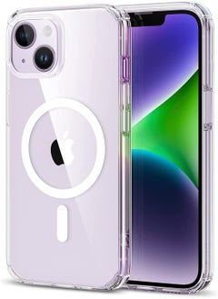 MagSafe, Krystec Clear Magnetic Phone Case [Ultra-Yellowing Resistant], Shockproof Military-Grade Protection, HaloLock Cover for iPhone 14 Plus, Clear