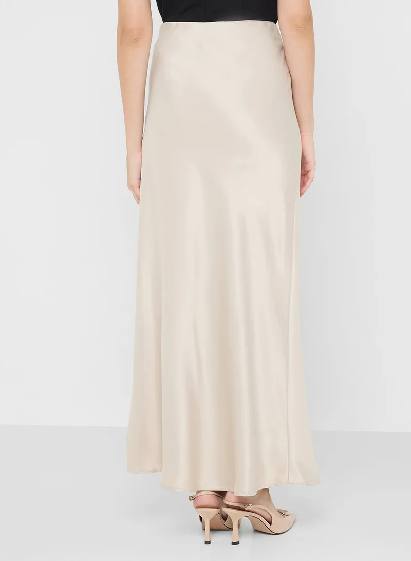 VERO MODA Satin Bias Detail Skirt