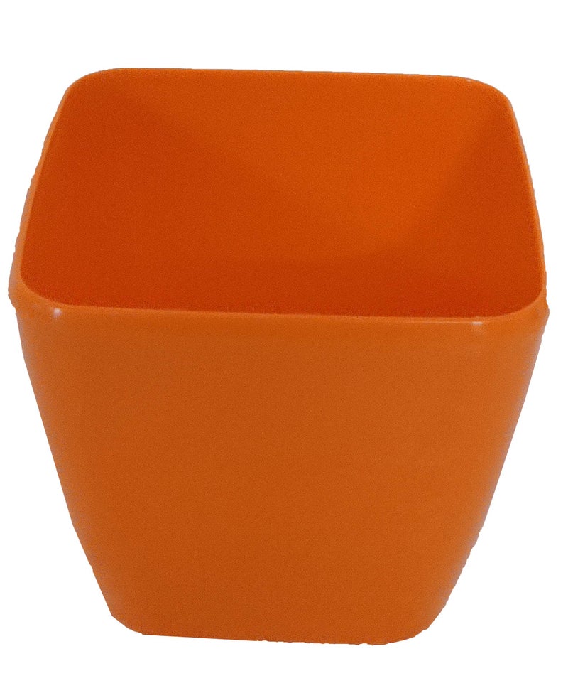 CAPPL 5.5 Inch Plastic Square Planters (Pack of 6) (Orange) - Image 2