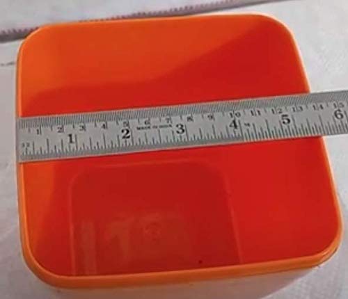 CAPPL 5.5 Inch Plastic Square Planters (Pack of 6) (Orange) - Image 4
