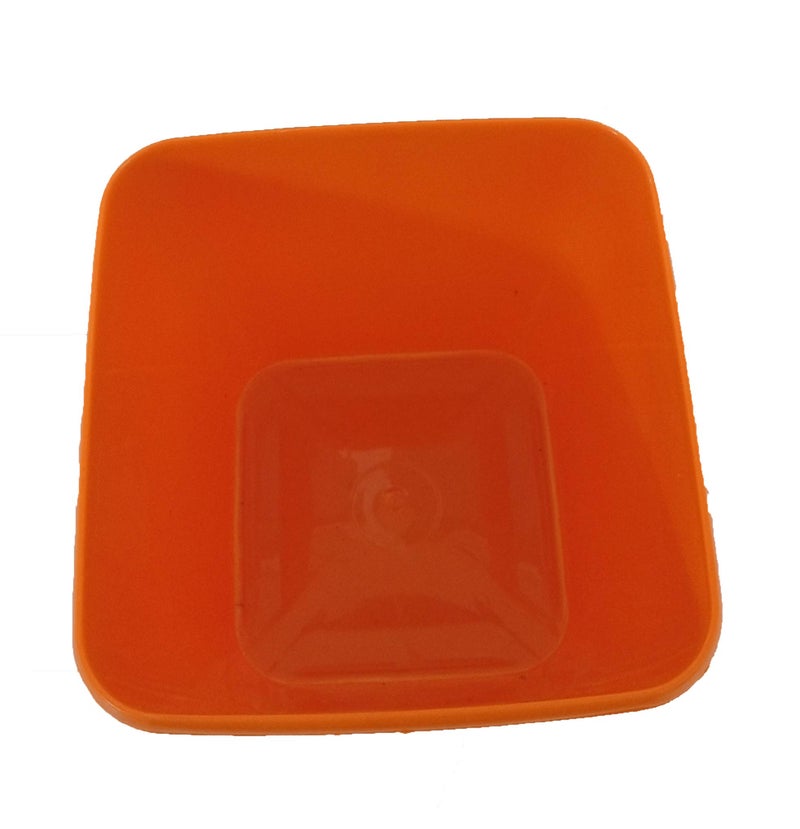 CAPPL 5.5 Inch Plastic Square Planters (Pack of 6) (Orange) - Image 3