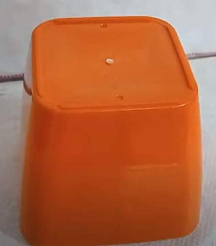 CAPPL 5.5 Inch Plastic Square Planters (Pack of 6) (Orange) - Image 5