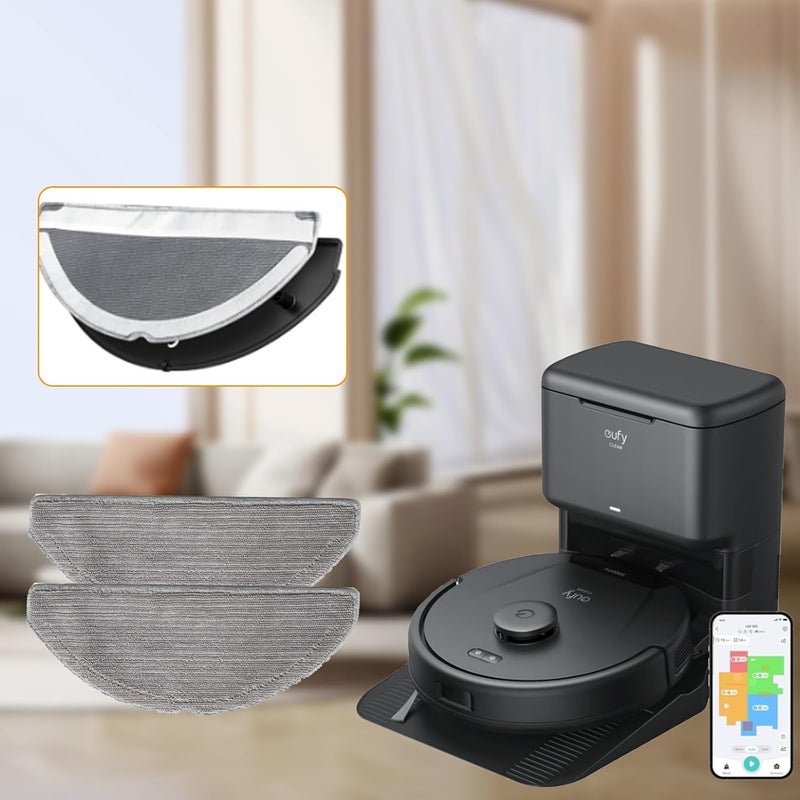 SANTUO 2Pcs Mop Pads for Eufy L60 Series Household Cleaning Cloth Vacuum Pads for Eufy Robot Vacuum Mop L60 G50 Hybrid - Image 5